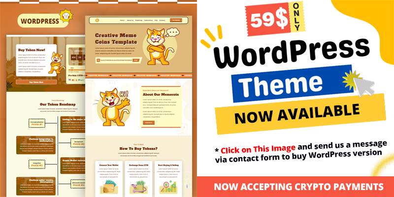 Memecoin Star – Tailwindcss Meme coin ICO & Crypto Template